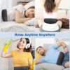 KNQZE Cordless Back Massager Belt for Pain Relief, Stomach Massager for Digestion, Heating Pad with 2 Heating Levels, Slimming Massage Belt with 3 Vibration Modes, Gifts for Women Men