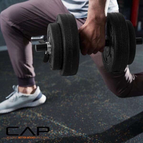 CAP Barbell 40-Pound Adjustable Cement Dumbbell Set – Versatile Weights for Home Gym Excellence