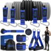 WALITO Resistance Bands Set - Exercise Bands with Handles, Door Anchor, Legs Ankle Straps, for Heavy Resistance Training, Physical Therapy, Muscle Training, Yoga, Home Workouts, Gym