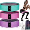 Renoj Resistance Bands for Working Out: 3-Set Professional Exercise Bands for Pilates, Yoga, Home Gym, Booty, Leg Training | Heavy/Medium/Light Fabric Loops for Women Men