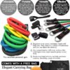 91D3btMVSfL._AC_SL1500_.jpg TheFitLife Exercise Resistance Bands with Handles - 5 Fitness Workout Bands Stackable up to 110/150/200/250/300 lbs, Training Tubes with Large Handles, Ankle Straps, Door Anchor, Carry Bag